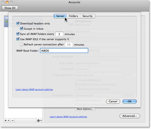Outlook for mac 2011 folder per account free